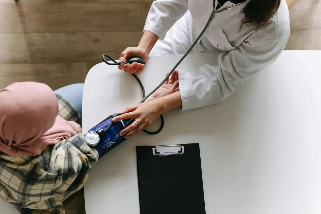 person receiving a medical exam